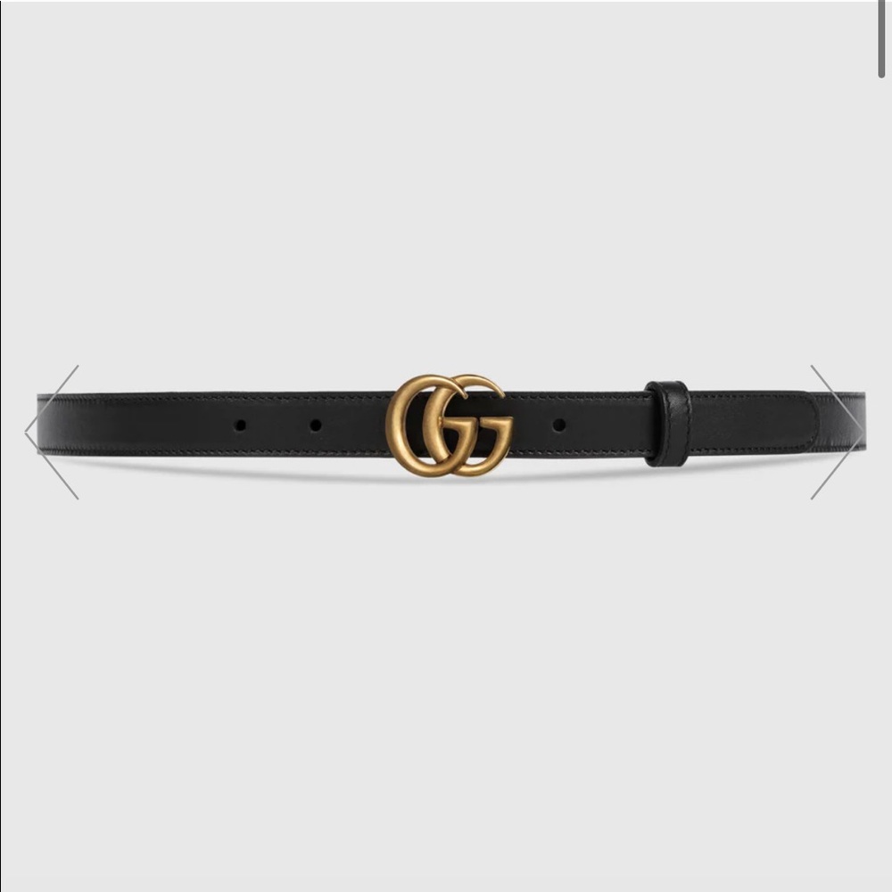 Gucci Leather Belt with Double G Buckle